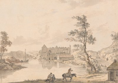 Askeaton Abbey near Limerick, Ireland on the River Deel by Paul Sandby